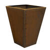 Floreira Quadrada Formato Cónico em Aço Corten