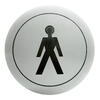 Pictograma WC adesivo Homem Aço Inox