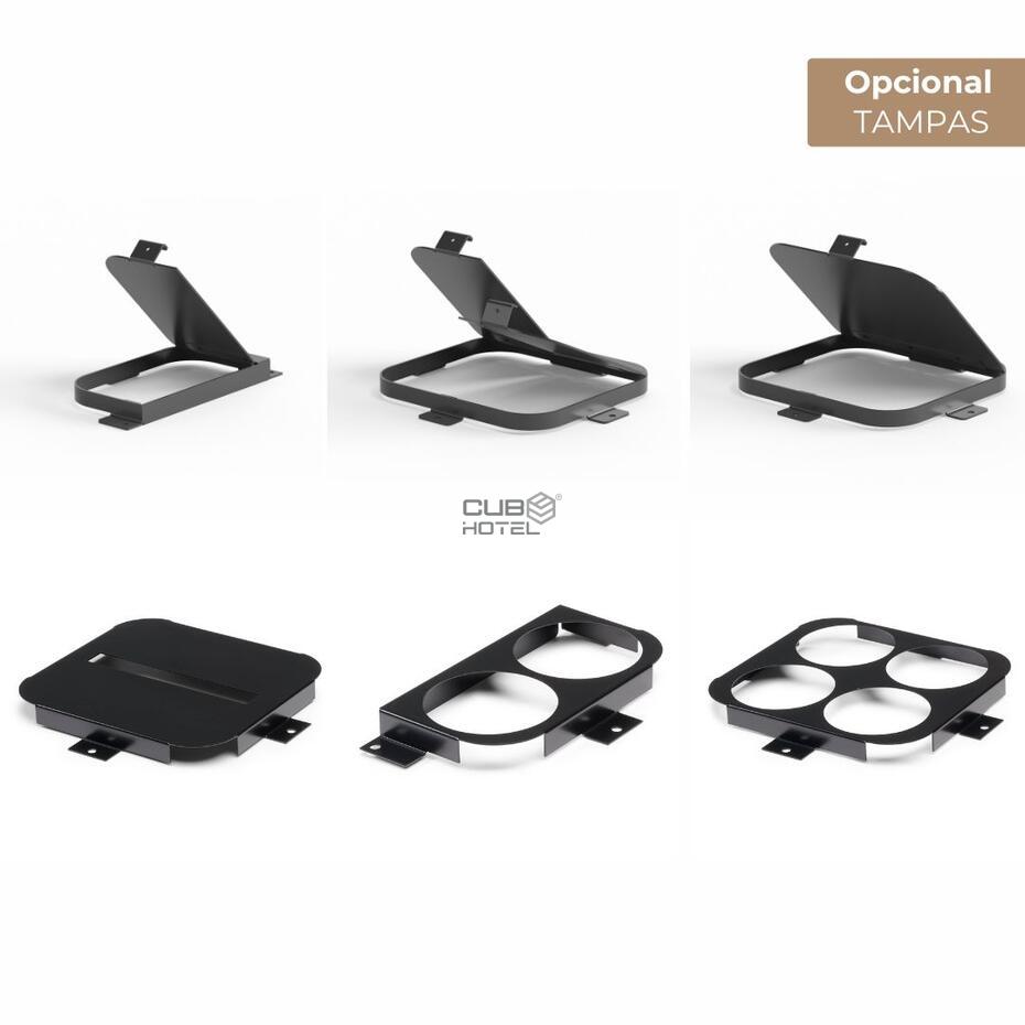 Ecoponto Reciclagem 3x60L Preto/Bambu