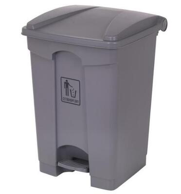 Balde lixo 45L com pedal cinza