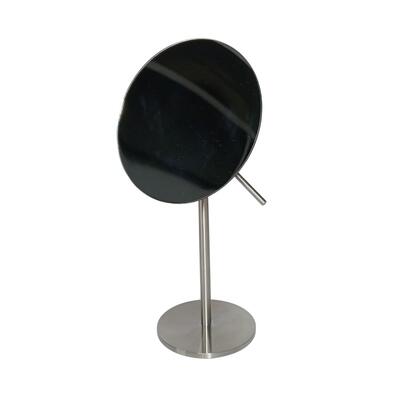Espelho de Aumento 5X Redondo Inox Escovado