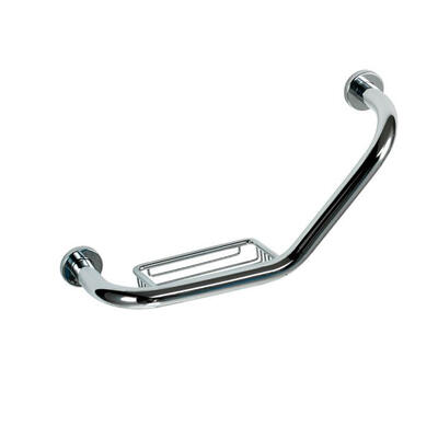 Barra De Apoio Angular Com Saboneteira 400 Mm