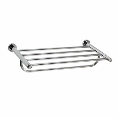 Prateleira Com Toalheiro Em Latão Cromado 525 mm