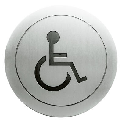 Pictograma WC adesivo Mobilidade Reduzida Aço Inox