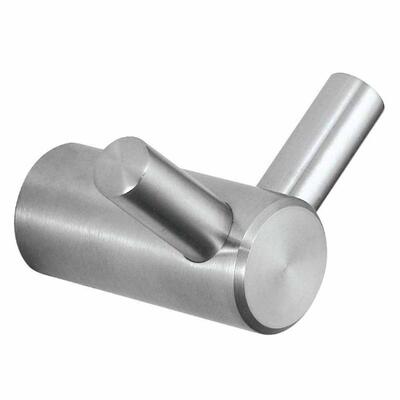 Cabide Parede Hotel Duplo Inox Escovado