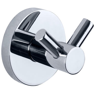 Cabide Duplo Em Inox Brilhante