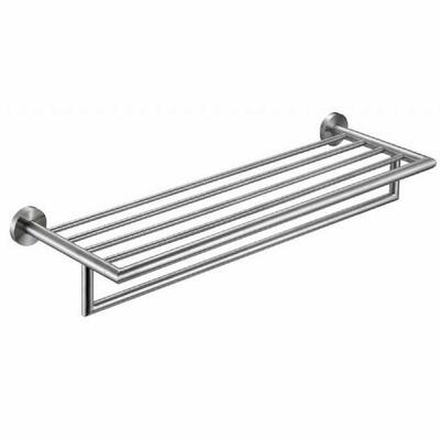 Prateleira Com Toalheiro Inox Escovado 655 mm
