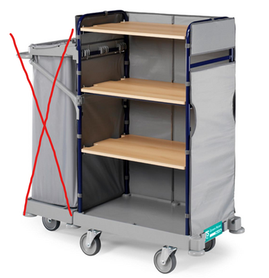 Carro housekeeping Hotel 900 Sem Porta Saco